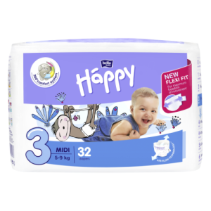 HAPPY Detské plienkové nohavičky 5-9 kg midi 32 kusov
