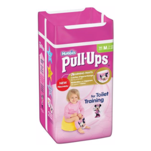 HUGGIES Tréningové nohavičky pre dievčatá 8-15 kg 16 kusov